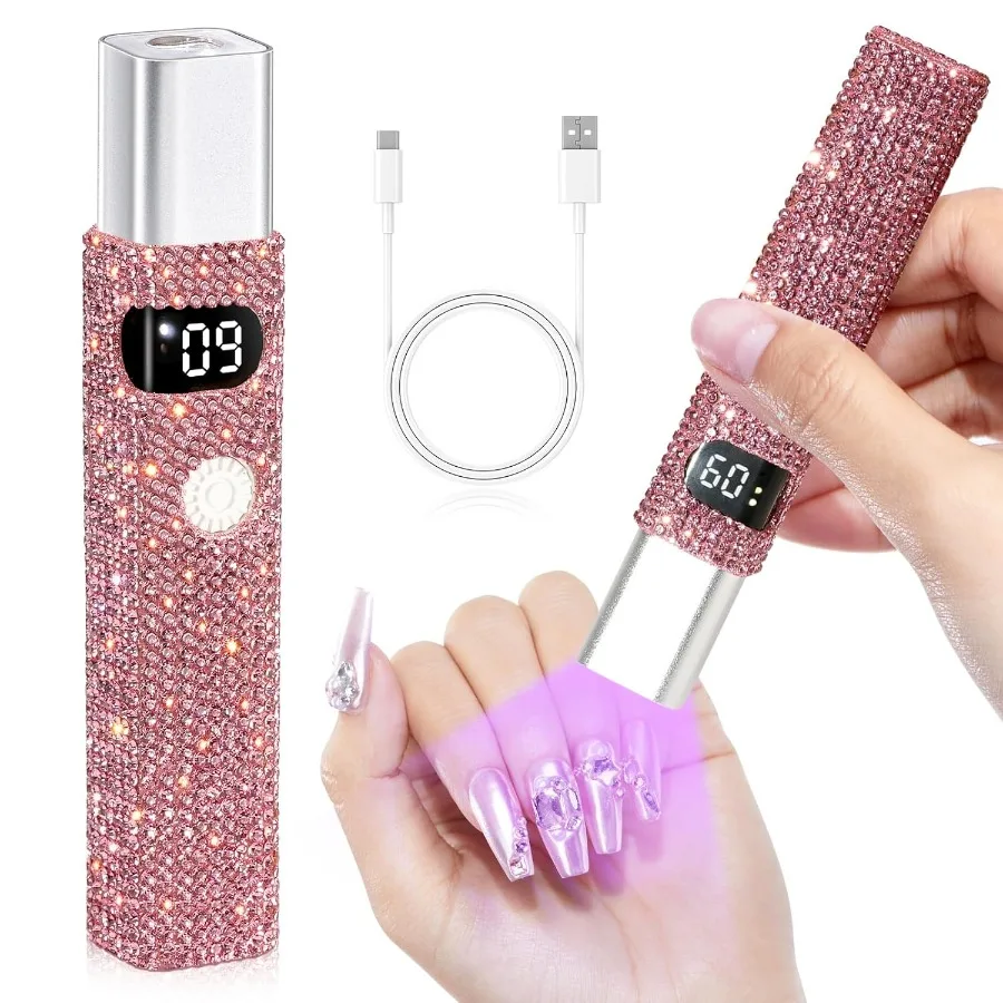 Handheld UV Light Mini LED Cordless Nail Lamp for Gel Nail Polish Portable Rechargeable USB Nail Dryer with LCD Display Fast Cu
Handheld UV Light Mini LED Cordless Nail Lamp for Gel Nail Polish Portable Rechargeable USB Nail Dryer with LCD Display Fast Cu