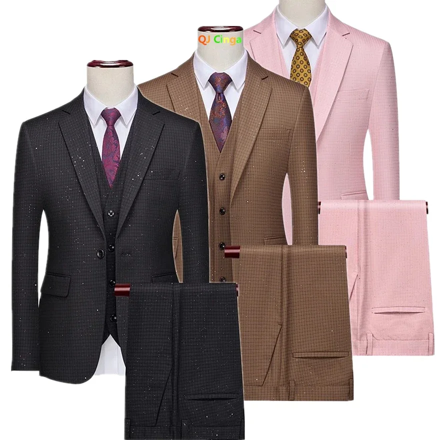 Black Men's Suit Three Piece ,Asian Size Jacket and Trousers with Vest, Pink,Coffee Slim Sets, M-6XL
Black Men's Suit Three Piece ,Asian Size Jacket and Trousers with Vest, Pink,Coffee Slim Sets, M-6XL