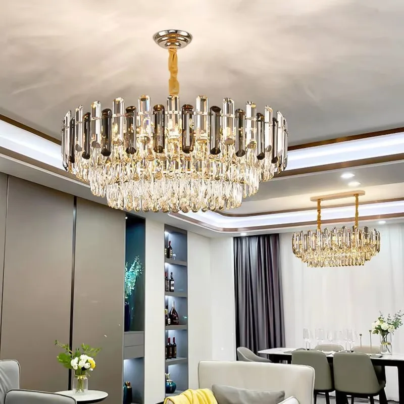 Modern Luxury Crystal Lamp Living Room Chandelier Rear Simple Dining Room Decoration Atmosphere Household Led Indoor Lighting
Modern Luxury Crystal Lamp Living Room Chandelier Rear Simple Dining Room Decoration Atmosphere Household Led Indoor Lighting