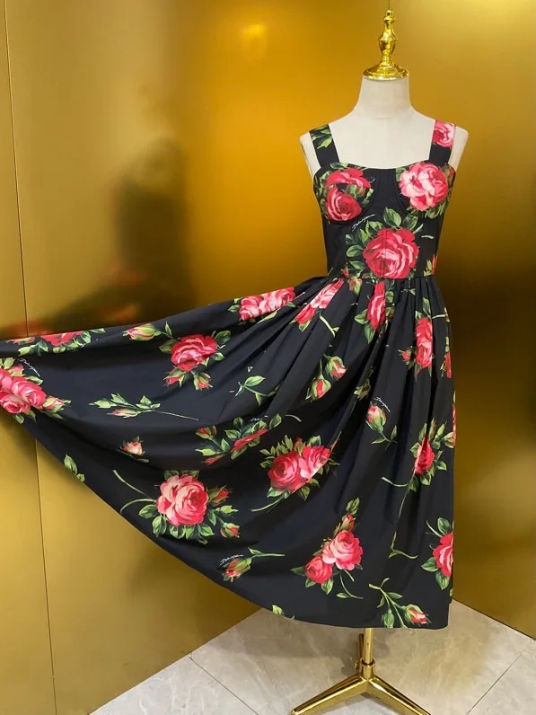 Elegant High Waist Silk Cotton Rose Print Bodycon Strapless Dress Women's Fashion Spring Summer Autumn Seasonal Casual Wear
Elegant High Waist Silk Cotton Rose Print Bodycon Strapless Dress Women's Fashion Spring Summer Autumn Seasonal Casual Wear
