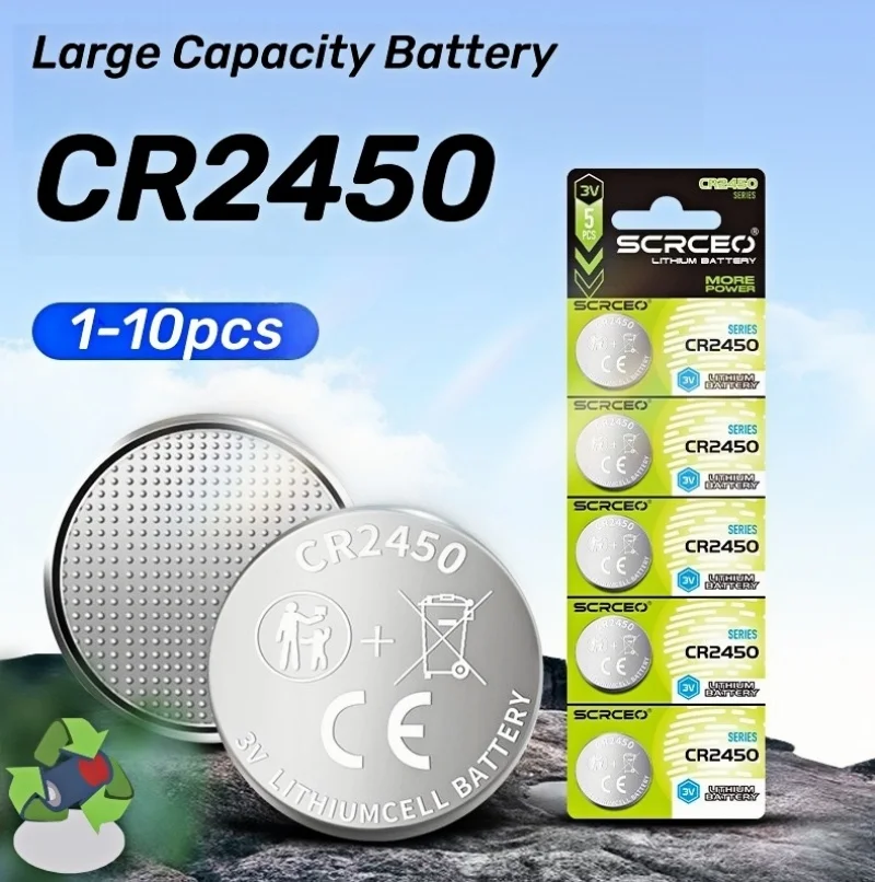 5-50pcs 3V CR2450 Button Batteries CR2450 5029LC LM2450 DL2450 CR2450N BR2450 600mAh Lithium Cell Coin Watch Battery
5-50pcs 3V CR2450 Button Batteries CR2450 5029LC LM2450 DL2450 CR2450N BR2450 600mAh Lithium Cell Coin Watch Battery