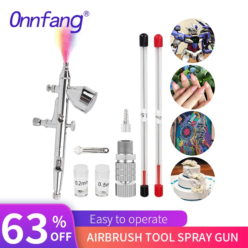 Airbrush Dual Action Gravity Feed 0.3mm Nozzle Spray Gun Cake Decorating Nail ManicureWith Wrench Straw
Airbrush Dual Action Gravity Feed 0.3mm Nozzle Spray Gun Cake Decorating Nail ManicureWith Wrench Straw