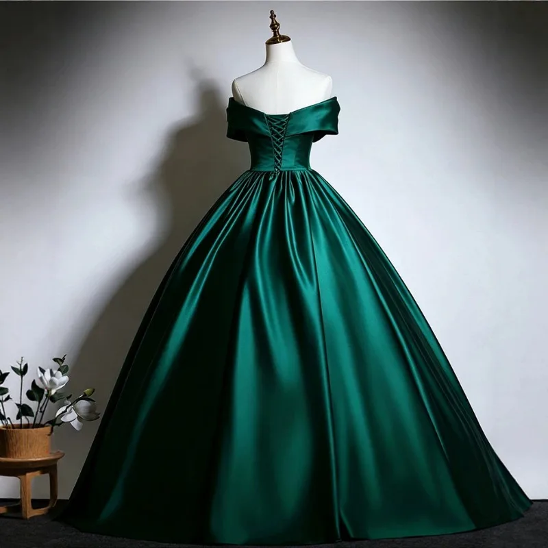 French Green Satin Adult Ceremony Evening Dress 2026 Art Exam Solo Piano Performance Dress One Shoulder Dress Customization
French Green Satin Adult Ceremony Evening Dress 2026 Art Exam Solo Piano Performance Dress One Shoulder Dress Customization