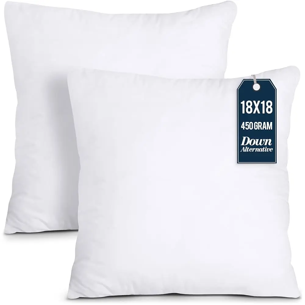 Throw Pillows Insert (Pa Of 2, White) - 18 X 18 Hes Bed And Couch Pillows - Indoor Decorative Pillow
Throw Pillows Insert (Pa Of 2, White) - 18 X 18 Hes Bed And Couch Pillows - Indoor Decorative Pillow