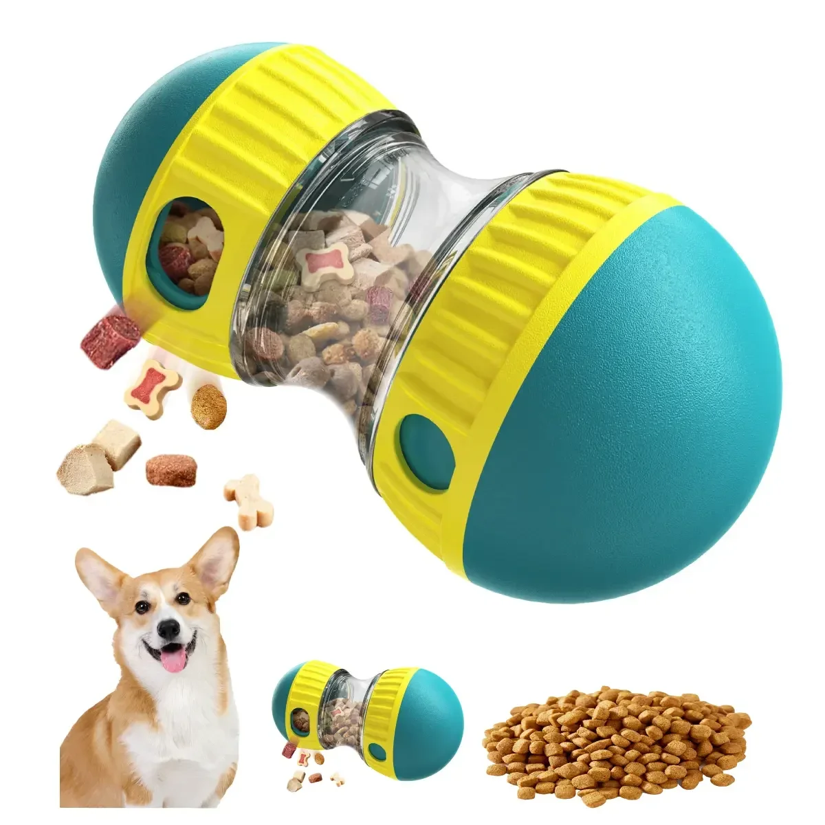Interactive Dog Toy Puzzle Rolling Ball for Dog Puppy Adjustable Food Dispensing Slow Feeder Training for Stimulating IQ Pet Toy
Interactive Dog Toy Puzzle Rolling Ball for Dog Puppy Adjustable Food Dispensing Slow Feeder Training for Stimulating IQ Pet Toy