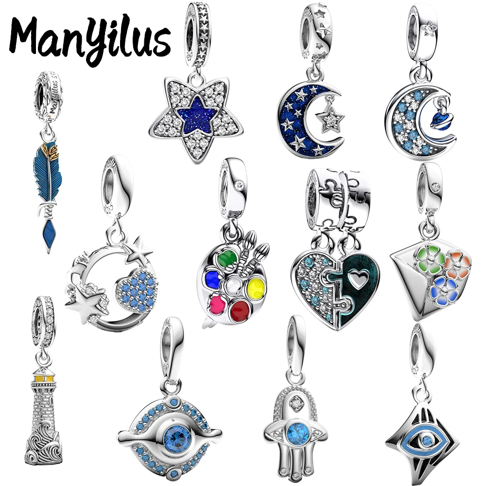 Manyilus 925 Sterling Silver Celestial & Protection Charms Set for Bracelet & Necklace Enamel CZ Paved Mystic Jewelry Gift
Manyilus 925 Sterling Silver Celestial & Protection Charms Set for Bracelet & Necklace Enamel CZ Paved Mystic Jewelry Gift