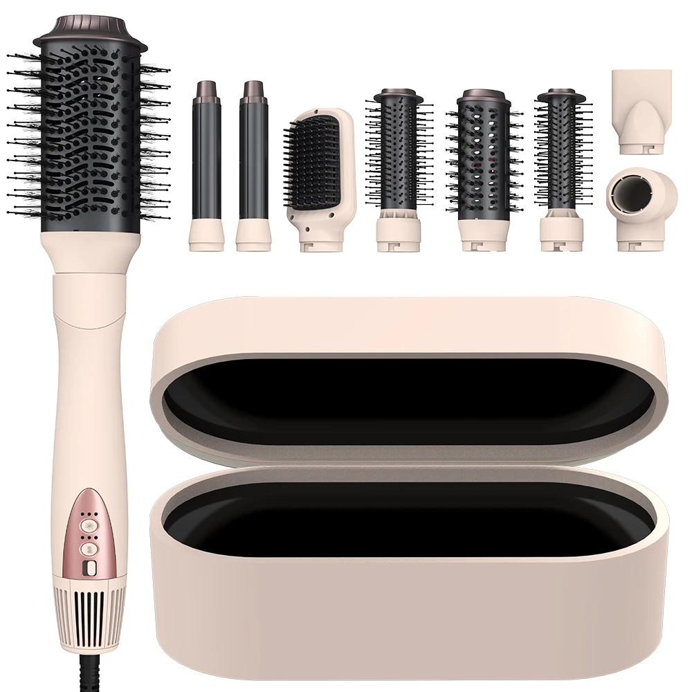 SMET New Hot-selling 9 in 1 High Speed Interchangeable Hair Dryer Curling Iron Hot air Comb Multi-purpose Styling Tool
SMET New Hot-selling 9 in 1 High Speed Interchangeable Hair Dryer Curling Iron Hot air Comb Multi-purpose Styling Tool