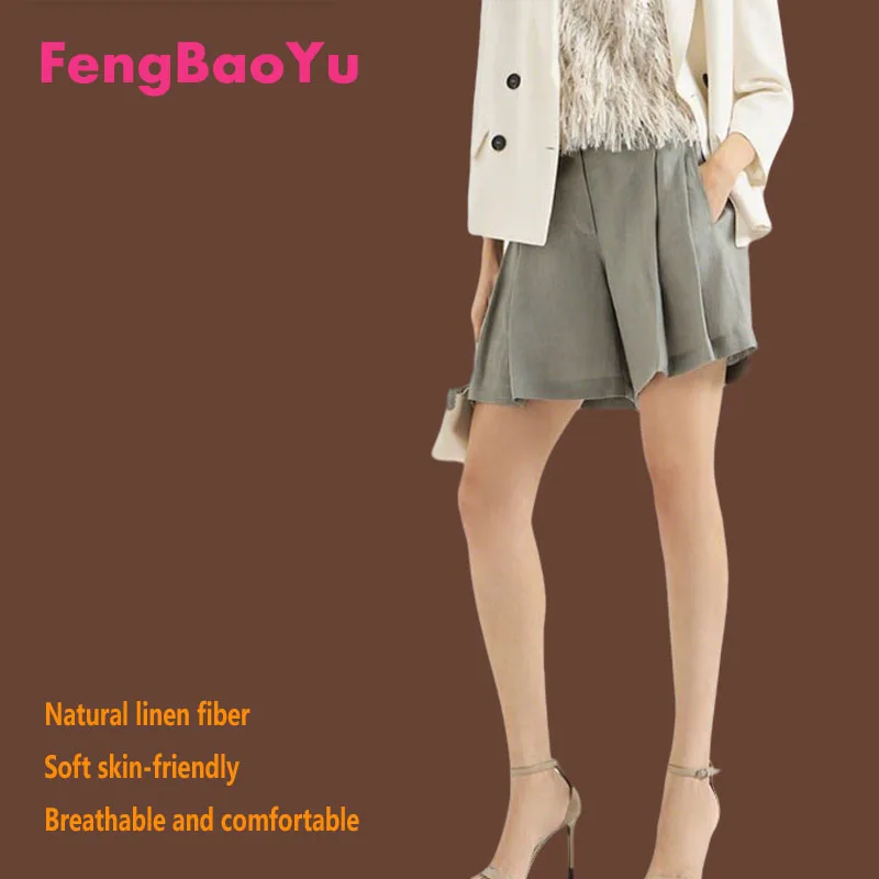 Fengbaoyu Natural 100% Linen Women's Shorts Simple Stylish Casual Shorts for Summer, Providing Cool Comfortable Wear Outdoors.
Fengbaoyu Natural 100% Linen Women's Shorts Simple Stylish Casual Shorts for Summer, Providing Cool Comfortable Wear Outdoors.