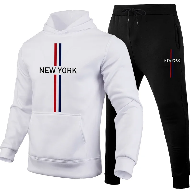 Male Daily Casual Sports Jogging Suit Urban Trend Streetwear Tracksuit Men's Outfits New York Fashion Hoodie&sweatpants 2pcs Set
Male Daily Casual Sports Jogging Suit Urban Trend Streetwear Tracksuit Men's Outfits New York Fashion Hoodie&sweatpants 2pcs Set