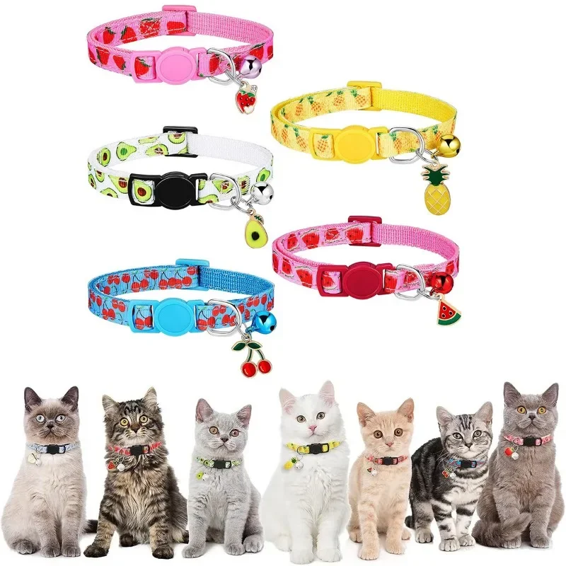 New Fruit Bow Bell Collar Cat Small Dog Bell Polyester Webbing Adjustable Cute Pet Collar Cartoon Cat Accessories Animal goods
New Fruit Bow Bell Collar Cat Small Dog Bell Polyester Webbing Adjustable Cute Pet Collar Cartoon Cat Accessories Animal goods
