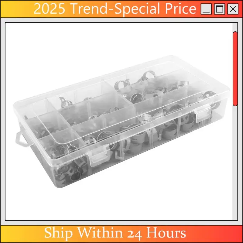 AA64 160 Pcs Hose Clamp Kit With Screwdriver: Adjustable 6.5Mm To 18Mm Diameter Selection
AA64 160 Pcs Hose Clamp Kit With Screwdriver: Adjustable 6.5Mm To 18Mm Diameter Selection