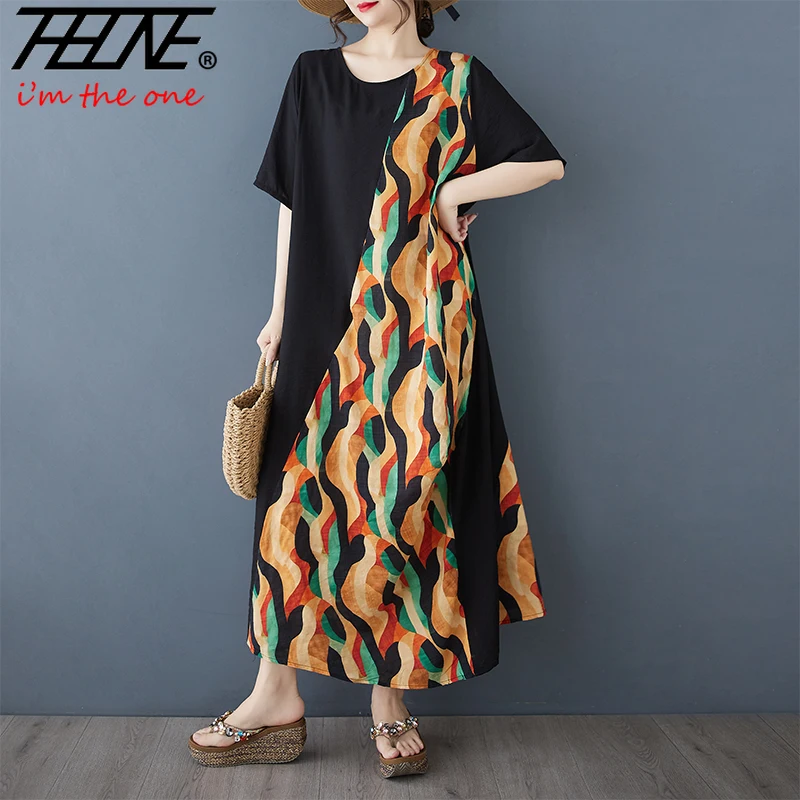 THHONE Robe Ropa De Mujer Summer Dress for Women Print Bohemian Loose Short Sleeve Irregular Holiday Korean Style Casual Dresses
THHONE Robe Ropa De Mujer Summer Dress for Women Print Bohemian Loose Short Sleeve Irregular Holiday Korean Style Casual Dresses