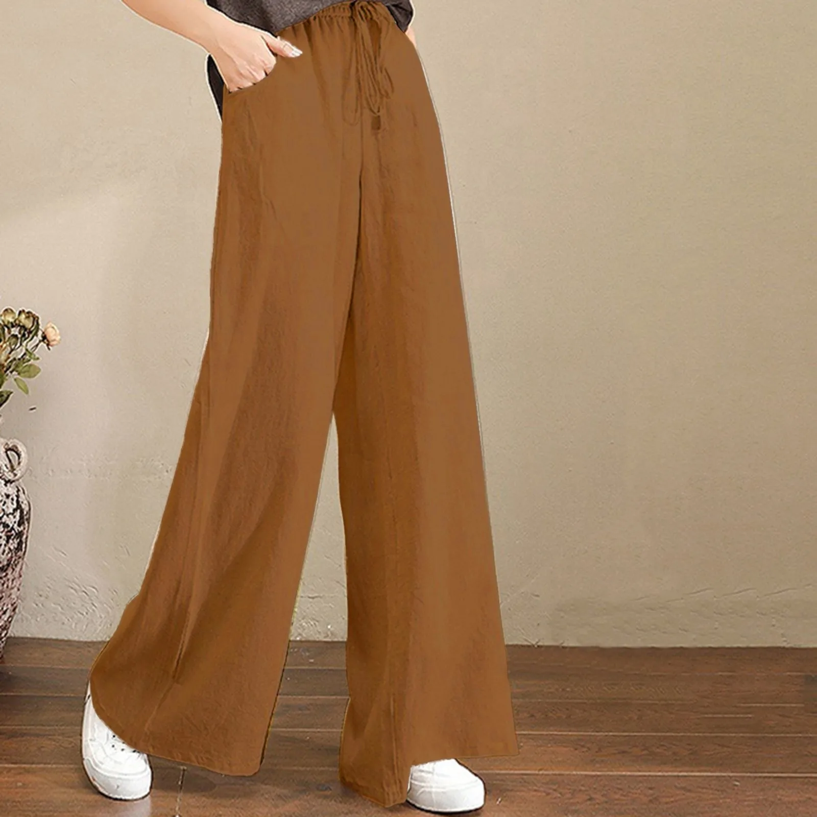 Wide Leg Pants Casual Cotton Linen Loose Women'S Trousers Fashion Elegant Women'S Trousers Hot New Spring Summer Female Pants
Wide Leg Pants Casual Cotton Linen Loose Women'S Trousers Fashion Elegant Women'S Trousers Hot New Spring Summer Female Pants