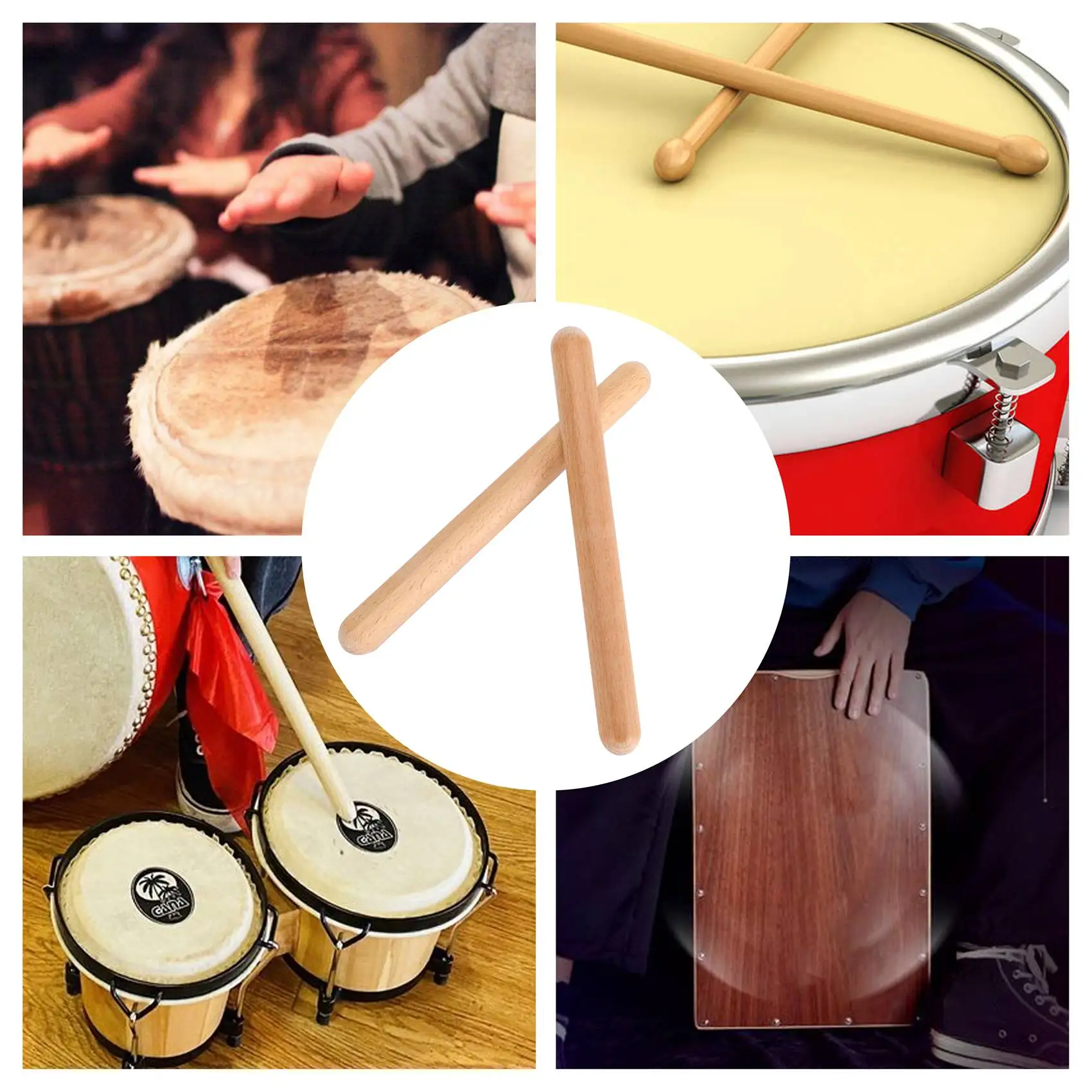 6 Pairs Wood Claves Musical Percussion Instrument Rhythm Sticks Percussion Rhythm Sticks Children Musical Toy F
6 Pairs Wood Claves Musical Percussion Instrument Rhythm Sticks Percussion Rhythm Sticks Children Musical Toy F