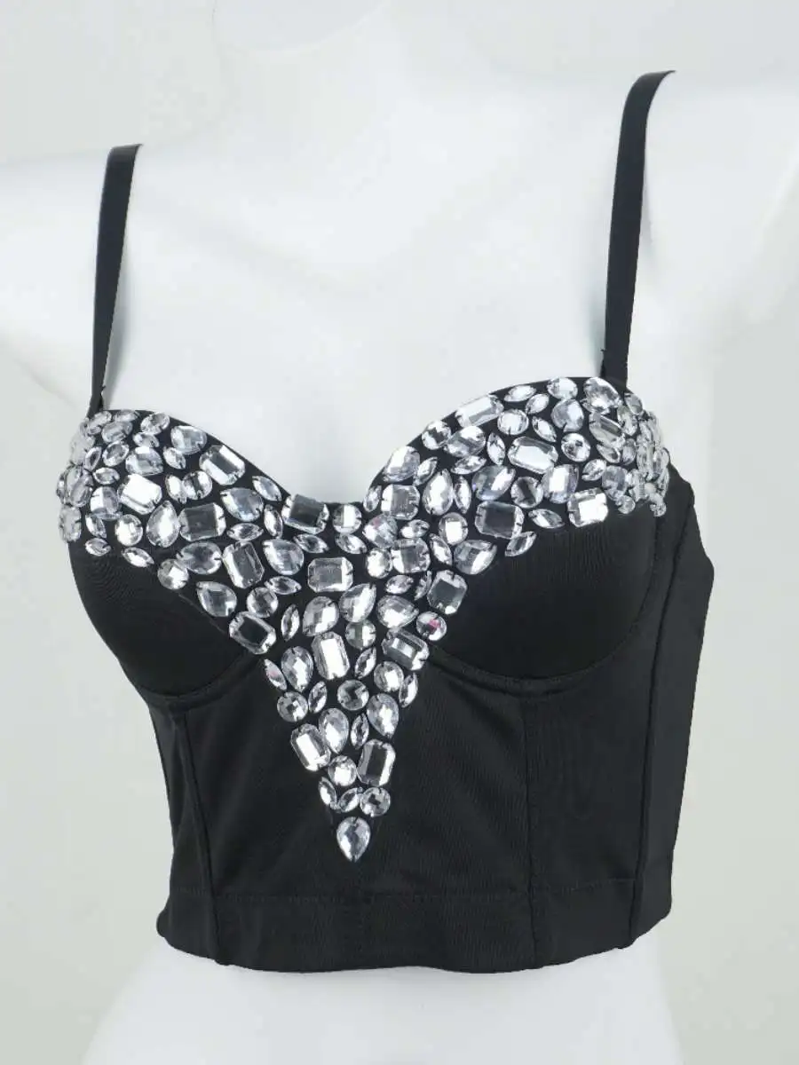 Women's Fibone Sle Gathered Waist Bra Sexy Diamond Encrusted Outerwear Crop Top Trendy Winter Collection
Women's Fibone Sle Gathered Waist Bra Sexy Diamond Encrusted Outerwear Crop Top Trendy Winter Collection