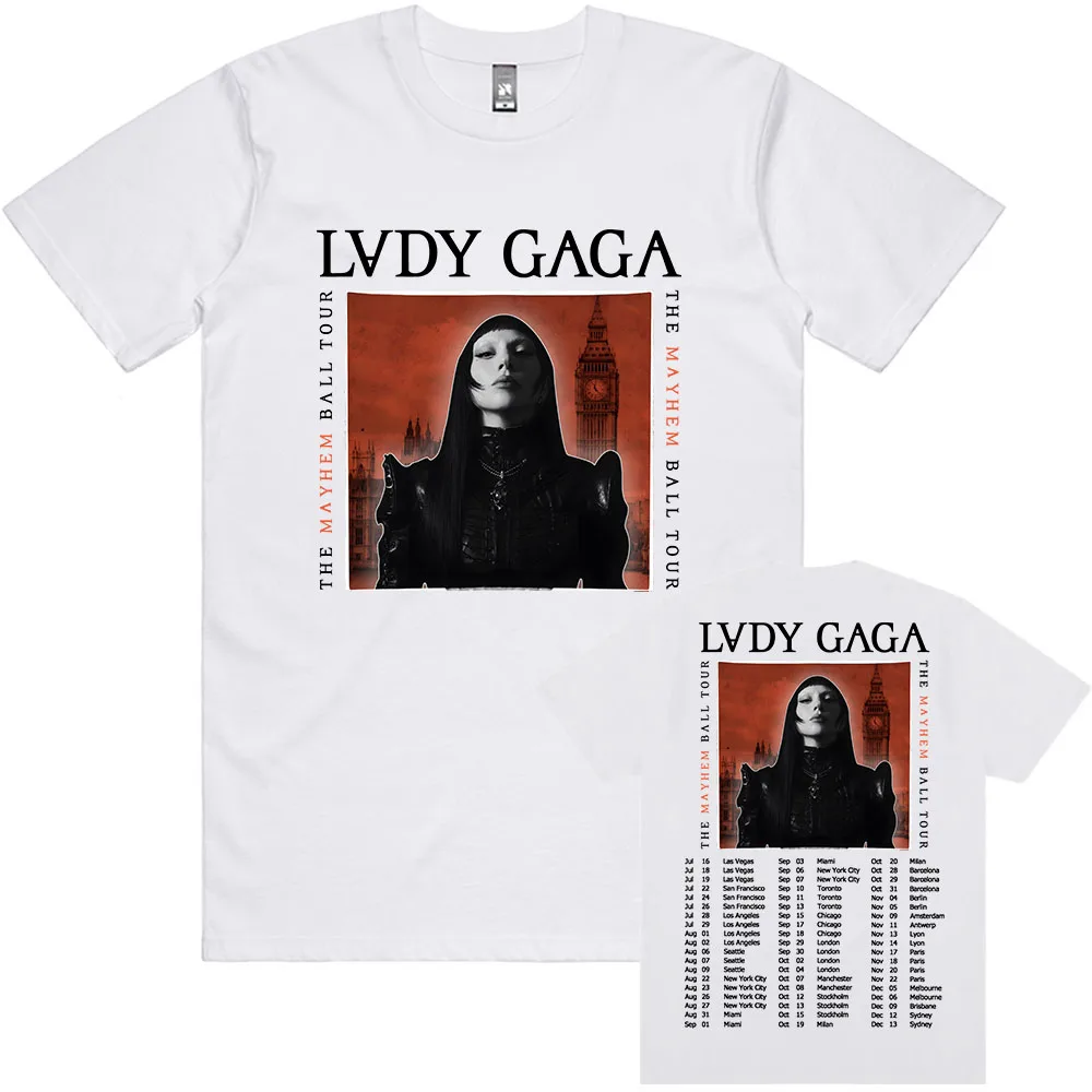 The MAYHEM Ball Tour 2025 T-shirt Singer Lady Gaga Printing Tshirts NEW Fashion Hip Hop Unisex Streetwear Summer Cotton Tees Men
The MAYHEM Ball Tour 2025 T-shirt Singer Lady Gaga Printing Tshirts NEW Fashion Hip Hop Unisex Streetwear Summer Cotton Tees Men