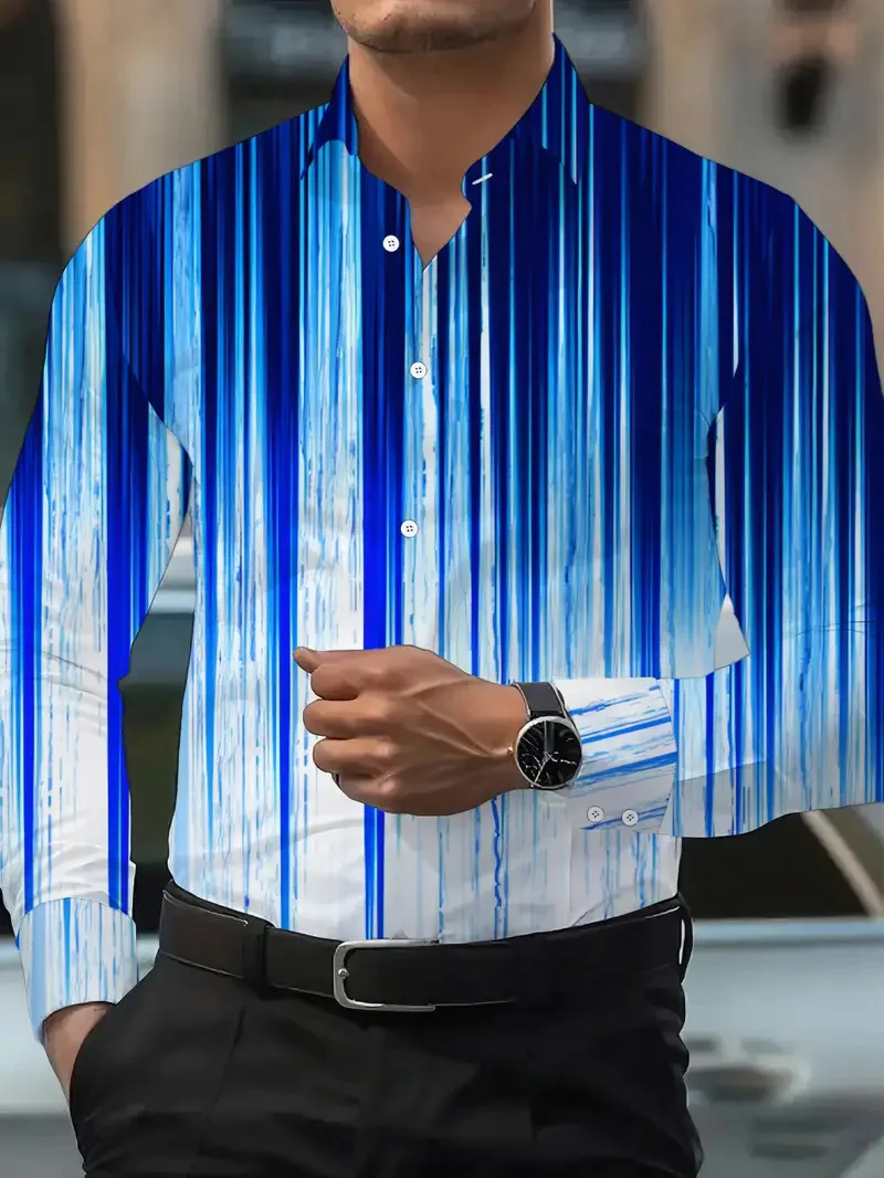 Gold Printed Long Sleeve Single Row Buckle Men's Flower Shirt Casual Shirt Street Fashion Flap-Collar Shirt
Gold Printed Long Sleeve Single Row Buckle Men's Flower Shirt Casual Shirt Street Fashion Flap-Collar Shirt