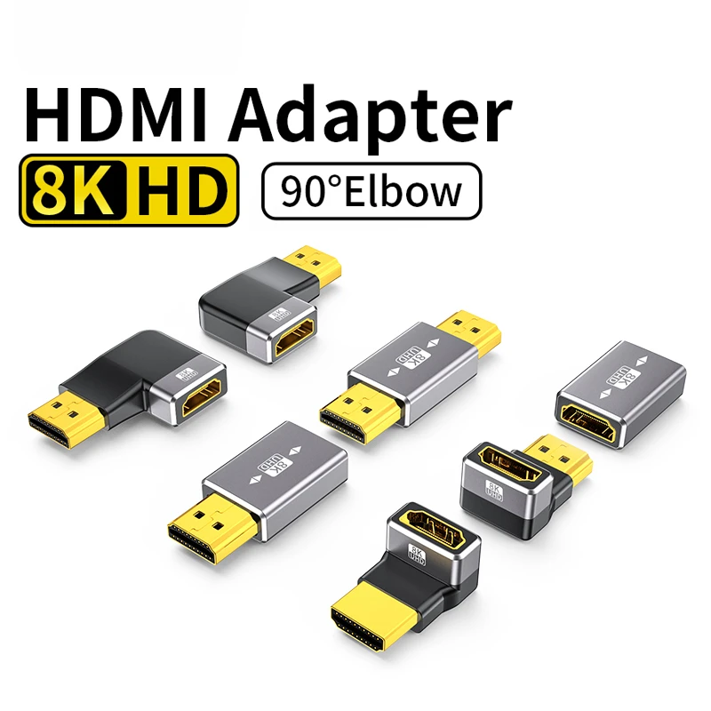8K HDMI-Compatible Adapter Male to Female HDMI Cable for HDTV PS4 PS5 Laptop 4K HDMI Extender 90 Degree Converter Male to Male
8K HDMI-Compatible Adapter Male to Female HDMI Cable for HDTV PS4 PS5 Laptop 4K HDMI Extender 90 Degree Converter Male to Male