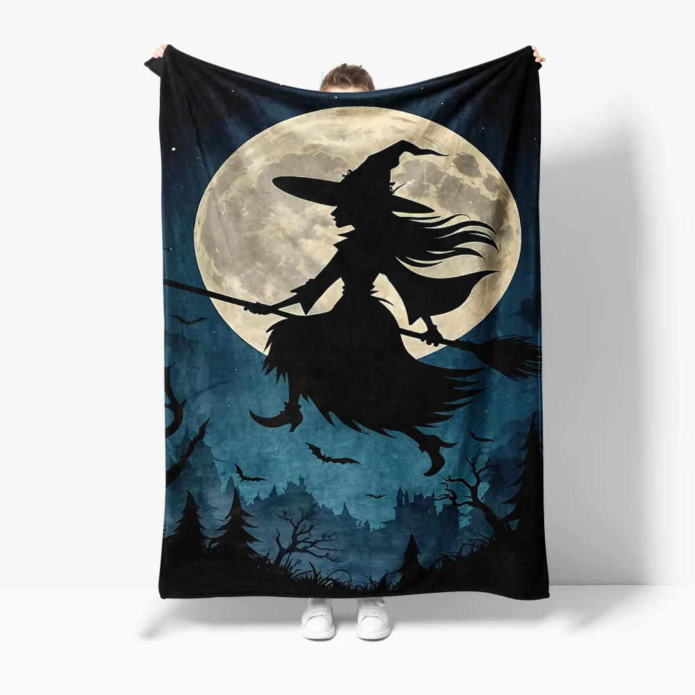 Halloween Witch Flying Over Moon Blanket Spooky Dark Blue Throw Gothic Witch Decor Perfect Gift for Halloween Season
Halloween Witch Flying Over Moon Blanket Spooky Dark Blue Throw Gothic Witch Decor Perfect Gift for Halloween Season