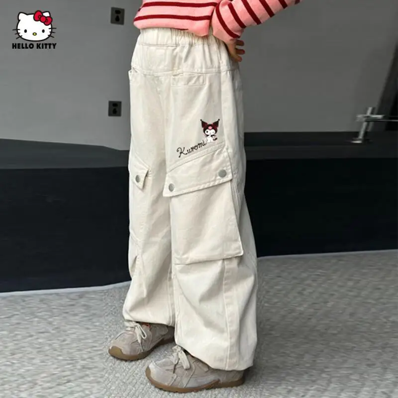 Sanrio Hello Kitty Wide Leg Cargo Pants Cotton Polyester Blend For Girls Autumn Fall New 2025 Fashion Casual Trendy Clothing
Sanrio Hello Kitty Wide Leg Cargo Pants Cotton Polyester Blend For Girls Autumn Fall New 2025 Fashion Casual Trendy Clothing