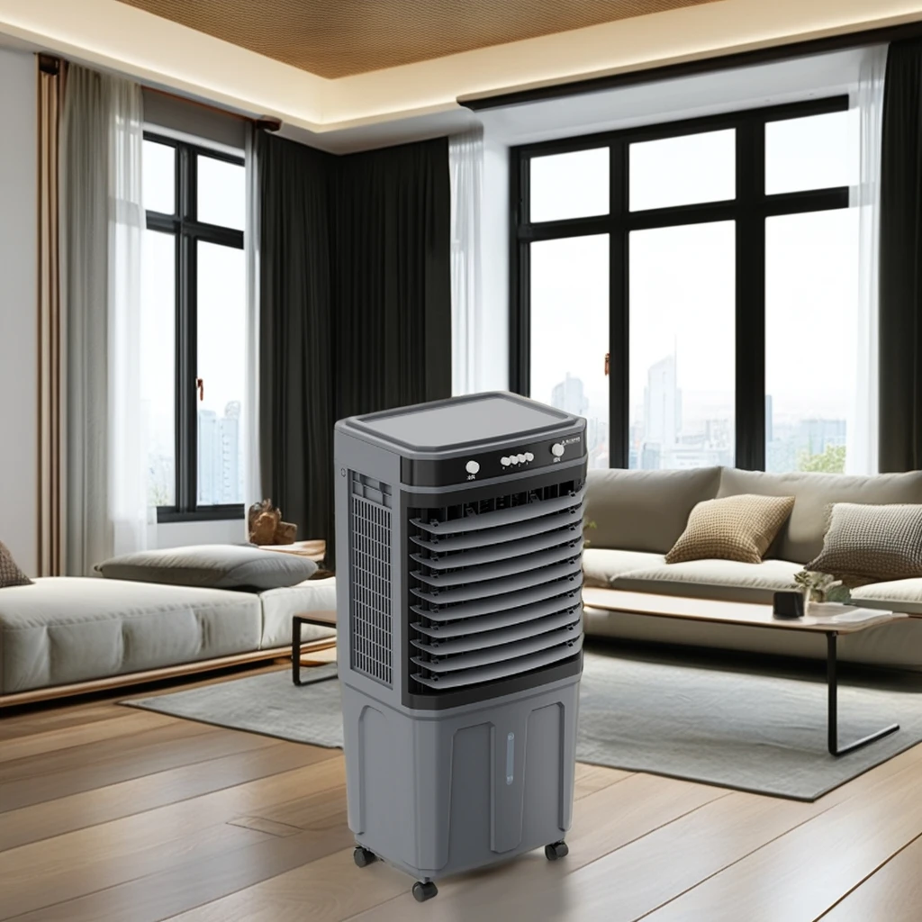 Strong Cold Wind Electric AC 120W 35L Portable Air Water Cooler Fan for Home Hotel Use
Strong Cold Wind Electric AC 120W 35L Portable Air Water Cooler Fan for Home Hotel Use