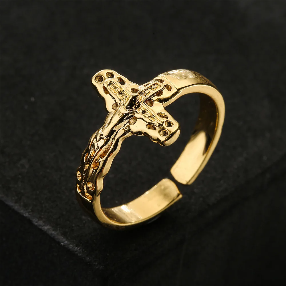 Vintage Cross Rings For Women Men Gold Color Stainless Steel Adjustable Ring Religious Party Jewelry Gift
Vintage Cross Rings For Women Men Gold Color Stainless Steel Adjustable Ring Religious Party Jewelry Gift