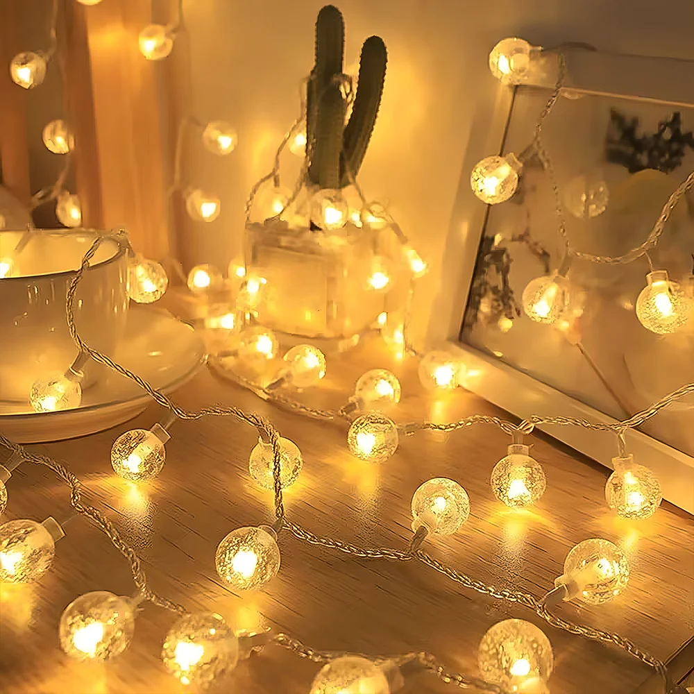 10M100LED 8Modes Crystal Globe String Lights Battery Powered, LED Fairy Lights for Bedroom Garden Patio Christmas Wedding Decor
10M100LED 8Modes Crystal Globe String Lights Battery Powered, LED Fairy Lights for Bedroom Garden Patio Christmas Wedding Decor