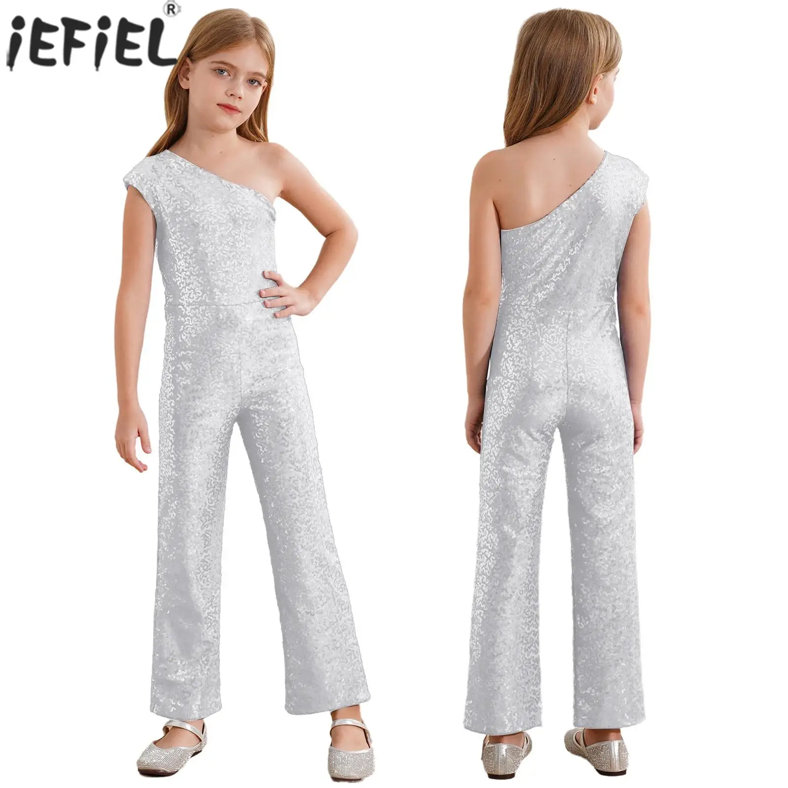 Kids Girls Sequins One Shoulder Bodysuit Jazz Dance Rompers High Waist Straight Pants for Cocktails Evening Wedding Party Prom
Kids Girls Sequins One Shoulder Bodysuit Jazz Dance Rompers High Waist Straight Pants for Cocktails Evening Wedding Party Prom
