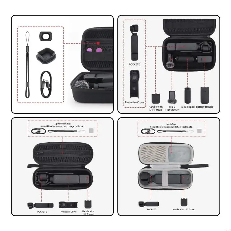 77UB Convenient and Protective Storage Case Travel Case for Pocket 3 Carrying Case Protective Case Sleeves Storage Bags
77UB Convenient and Protective Storage Case Travel Case for Pocket 3 Carrying Case Protective Case Sleeves Storage Bags