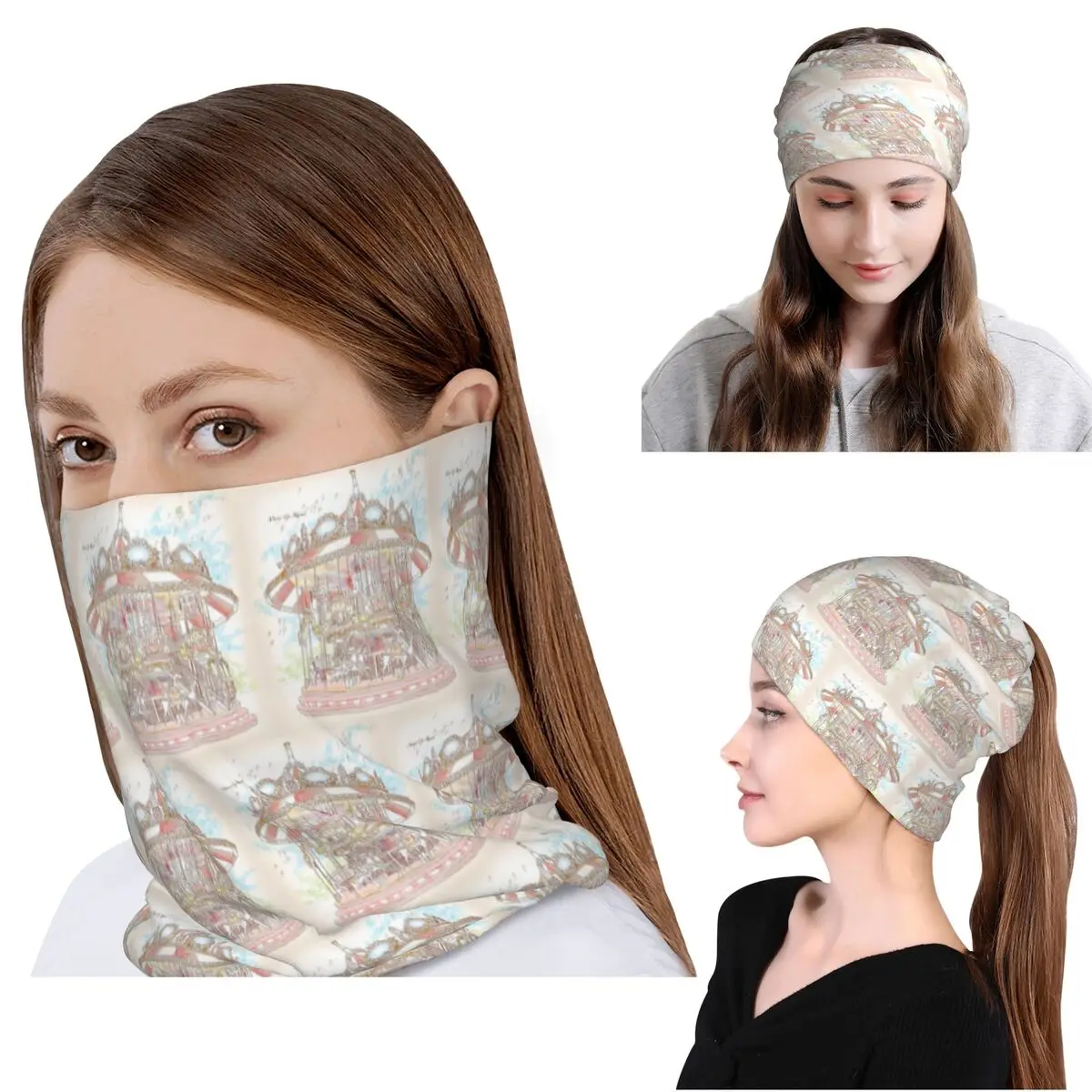 Pastel Circus Carousel Bandana Neck Cover Mask Scarf Multifunction Headwear Beanies Hat Unisex Adult Winter
Pastel Circus Carousel Bandana Neck Cover Mask Scarf Multifunction Headwear Beanies Hat Unisex Adult Winter