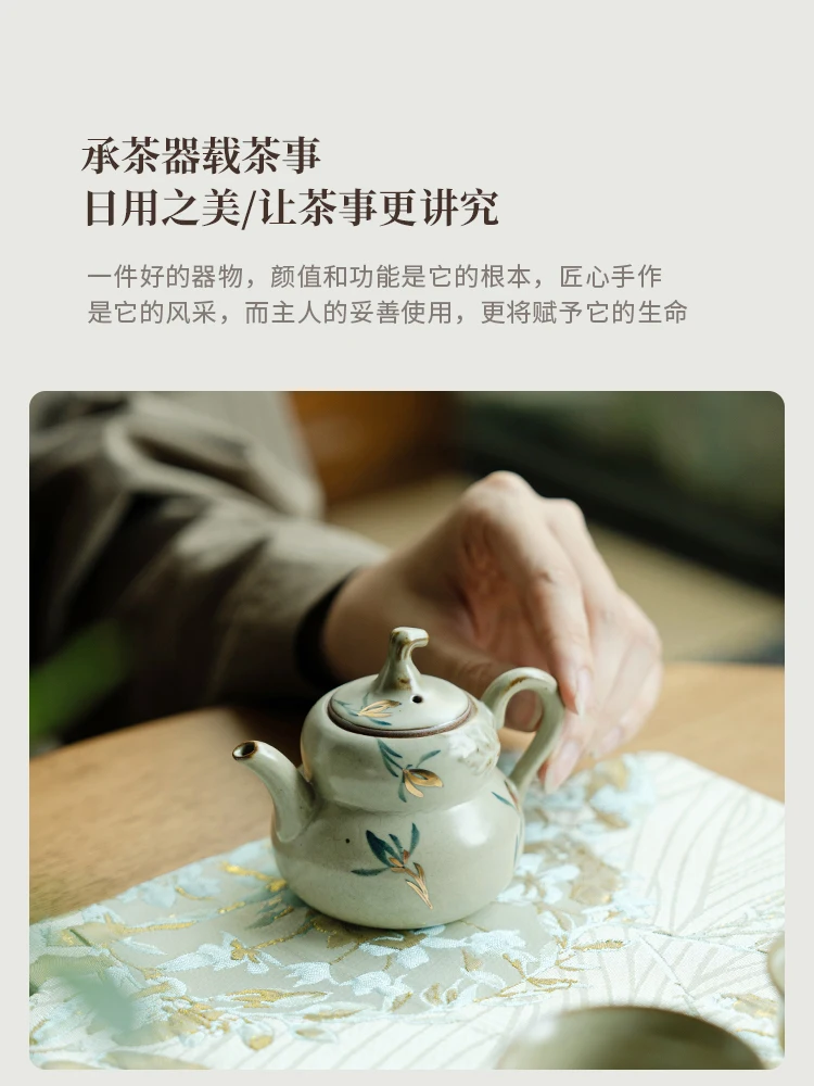 Antique Pure Hand Drawing Orchid Calabash Teapot Ceramic Household Tea Brewing Single Female
Antique Pure Hand Drawing Orchid Calabash Teapot Ceramic Household Tea Brewing Single Female