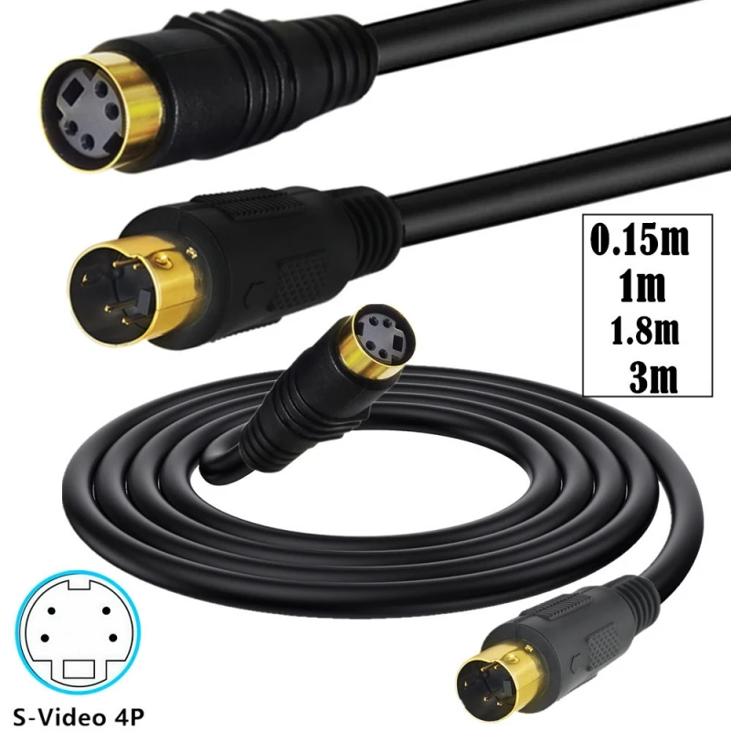 1PCS Gold-plated copper core S terminal for hole s-video 4P male to female extension video audio and video cable 4 cores
1PCS Gold-plated copper core S terminal for hole s-video 4P male to female extension video audio and video cable 4 cores