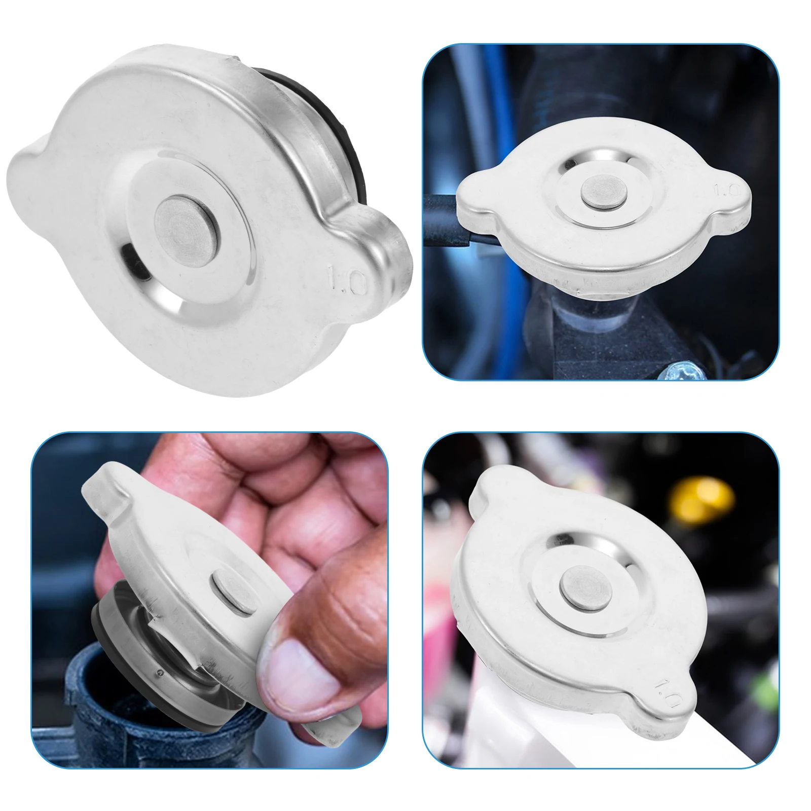 Stainless Steel Radiator Cap Universal High Pressure Racing Engine Coolant Replacement Durable Metal Radiator Cap Rustproof 
Stainless Steel Radiator Cap Universal High Pressure Racing Engine Coolant Replacement Durable Metal Radiator Cap Rustproof
