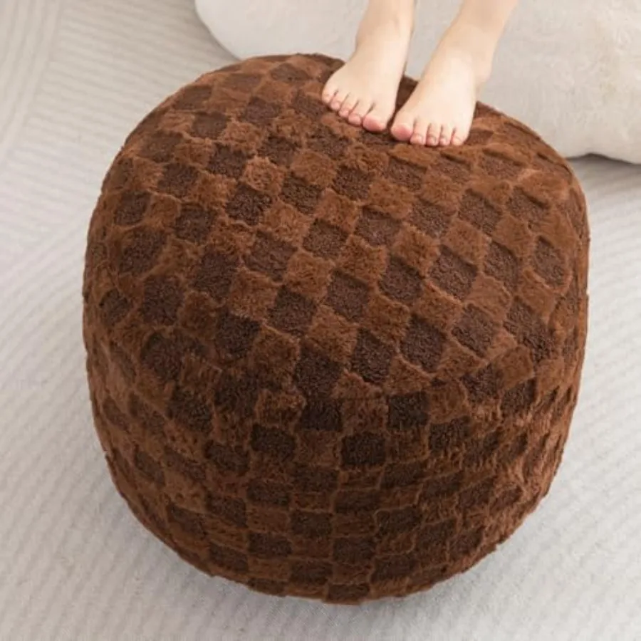 Round Stuffed Pouf Ottoman Plaid Poufs with Foam Chunk Filling Fluffy and Furry Pouf Feet Stool Storage Ottoman 20 X 15 Floor P
Round Stuffed Pouf Ottoman Plaid Poufs with Foam Chunk Filling Fluffy and Furry Pouf Feet Stool Storage Ottoman 20 X 15 Floor P