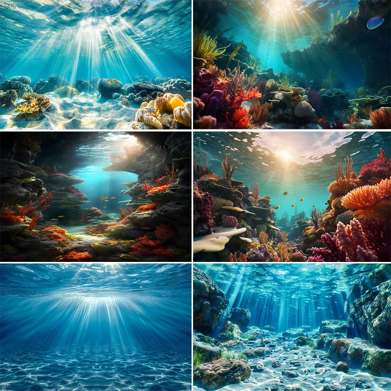Tropical Seascape Showcasing Coral Photography Backdrops Sunlight Shining Water Fishes Rays Ocean Reef Photo Background OE-07
Tropical Seascape Showcasing Coral Photography Backdrops Sunlight Shining Water Fishes Rays Ocean Reef Photo Background OE-07