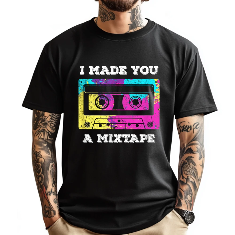 Retro Costume 80s 90s Cassette I Made You A Mixtape T Shirt Men 100℅ Cotton Men High Quality Men's T-Shirt Memorial Day
Retro Costume 80s 90s Cassette I Made You A Mixtape T Shirt Men 100℅ Cotton Men High Quality Men's T-Shirt Memorial Day
