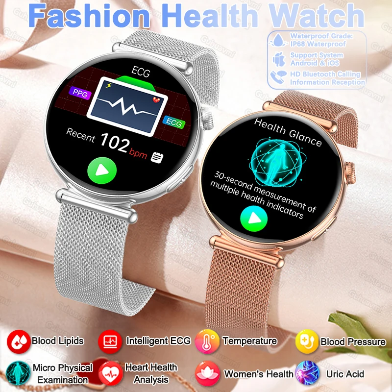 Heart Health Analysis SmartWatch Women Intelligent ECG Health Watch Blood Pressure Micro Physical Check Sports Smart Watches NEW
Heart Health Analysis SmartWatch Women Intelligent ECG Health Watch Blood Pressure Micro Physical Check Sports Smart Watches NEW