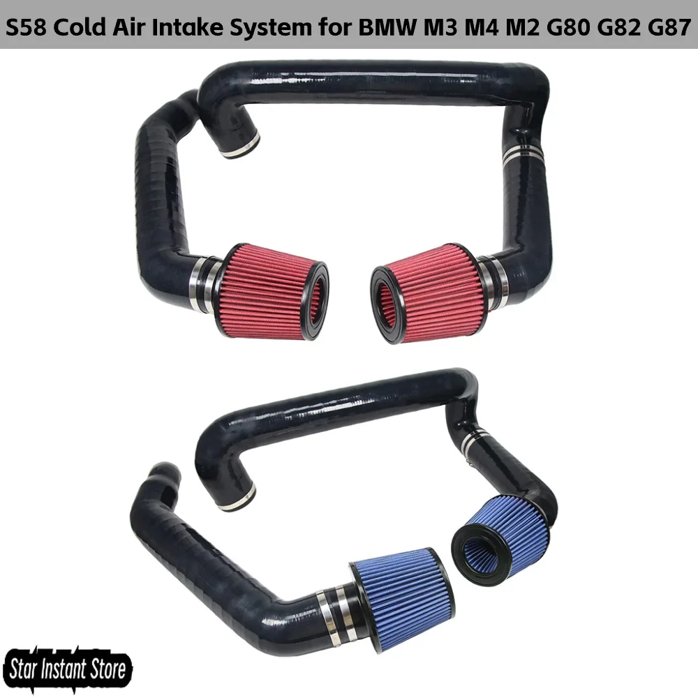 Система впуска холодного воздуха S58 для BMW M3 M4 M2 G80 G82 G8 2020-2025 гг., силиконовые впускные трубы с передним креплением, обновление Performance 3.0TT 
Система впуска холодного воздуха S58 для BMW M3 M4 M2 G80 G82 G8 2020-2025 гг., силиконовые впускные трубы с передним креплением, обновление Performance 3.0TT