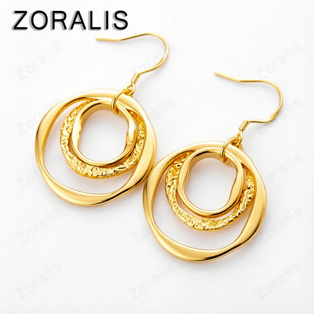18K Gold Irregular Three Circles Drop Earrings For Women Earring Lady Fashion Party Birthday Wedding Jewelry
18K Gold Irregular Three Circles Drop Earrings For Women Earring Lady Fashion Party Birthday Wedding Jewelry