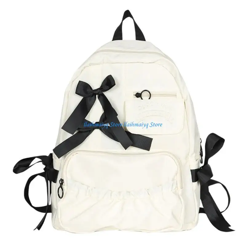 573B Preppy Nylon Backpack for Students Bows Design Sweet Girls Pleated School Bag
573B Preppy Nylon Backpack for Students Bows Design Sweet Girls Pleated School Bag