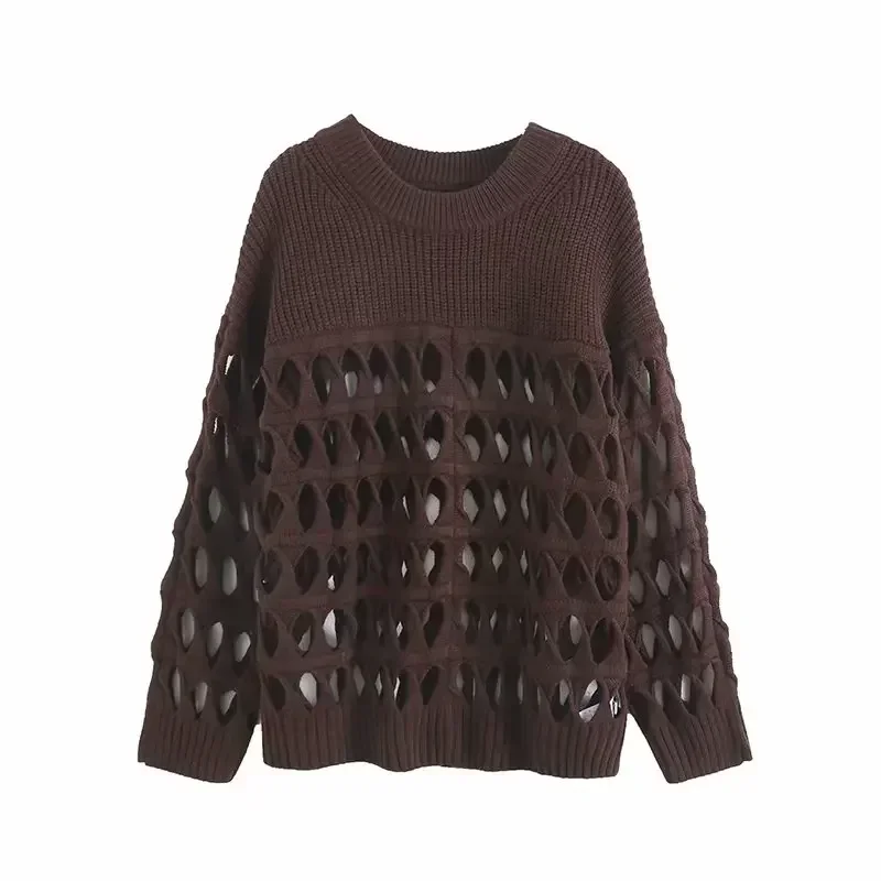 Women's 2023 Fashion Casual Joker Hollow Design Knitted Sweater Retro Round Neck Long Sleeve Female Pullover Chic Top
Women's 2023 Fashion Casual Joker Hollow Design Knitted Sweater Retro Round Neck Long Sleeve Female Pullover Chic Top
