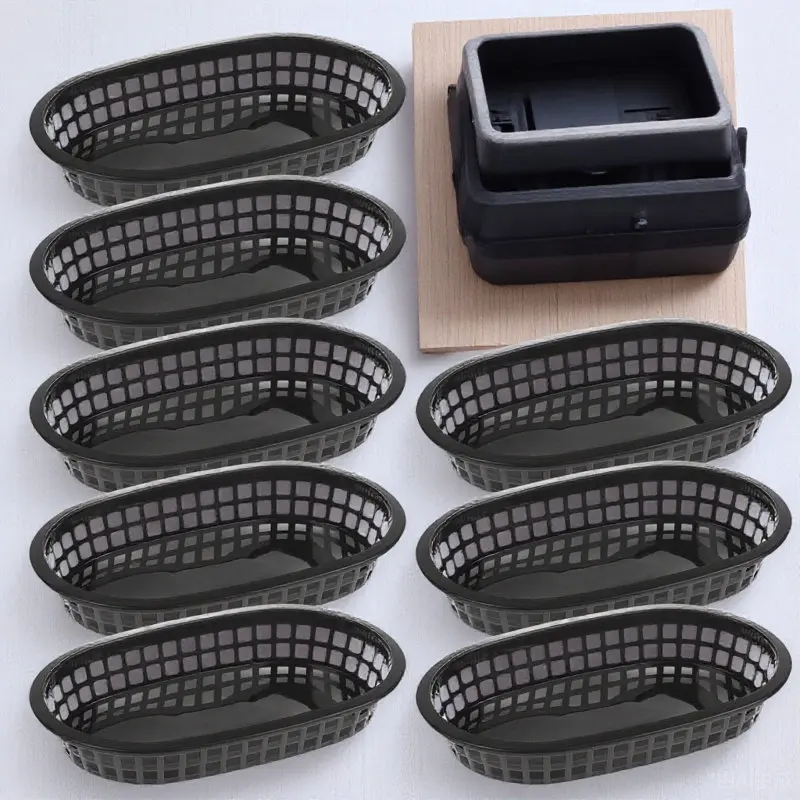 12Pcs Fast Food Baskets Oval Plastic Food Service Trays Stackable Kitchen Restaurant Barbecue Picnic Serving Baskets
12Pcs Fast Food Baskets Oval Plastic Food Service Trays Stackable Kitchen Restaurant Barbecue Picnic Serving Baskets