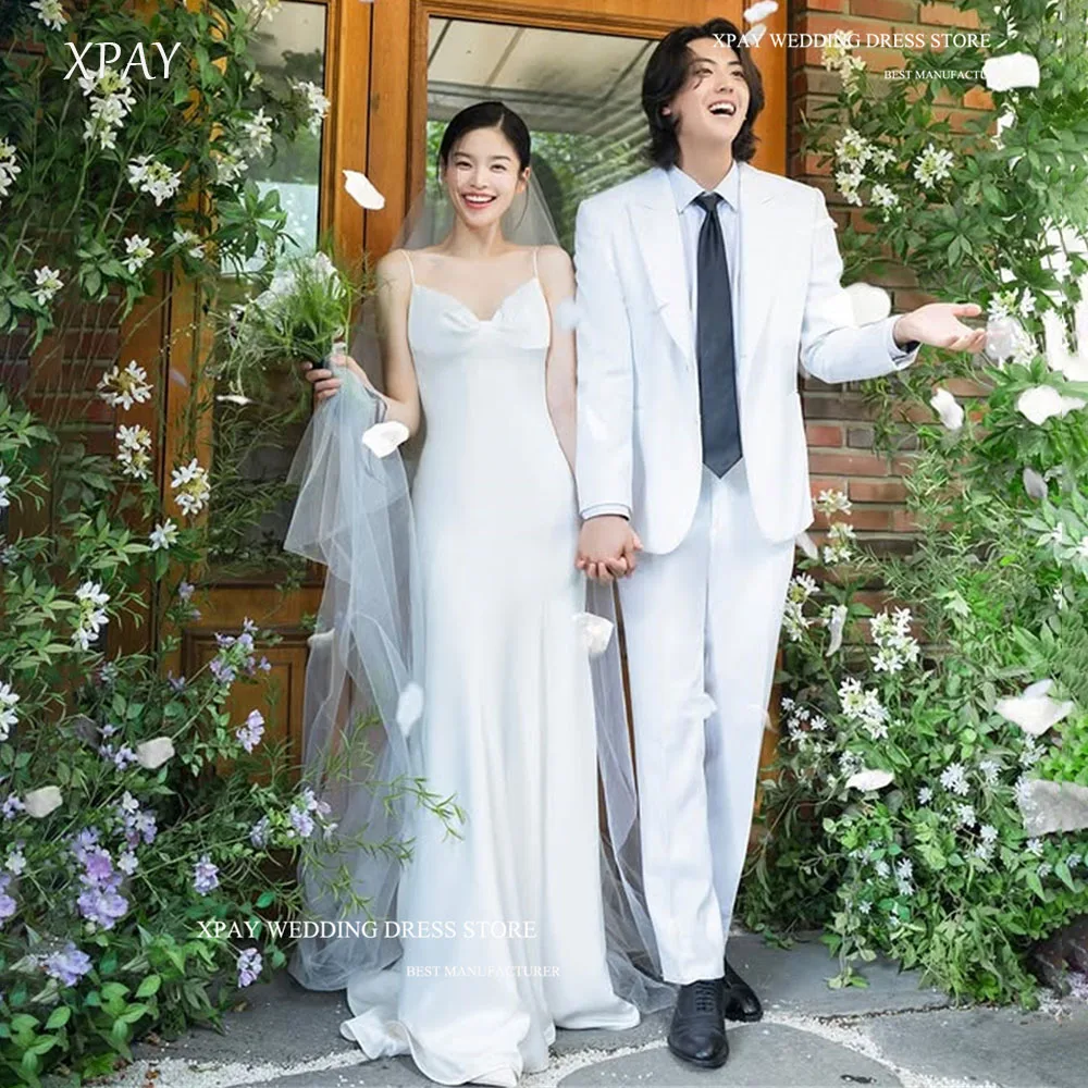 XPAY Simple Spaghetti Strap Korea Wedding Dresses Photo Shoot Floor-Length Satin Bride Gowns Corset Bridal Dress Customized 2025
XPAY Simple Spaghetti Strap Korea Wedding Dresses Photo Shoot Floor-Length Satin Bride Gowns Corset Bridal Dress Customized 2025