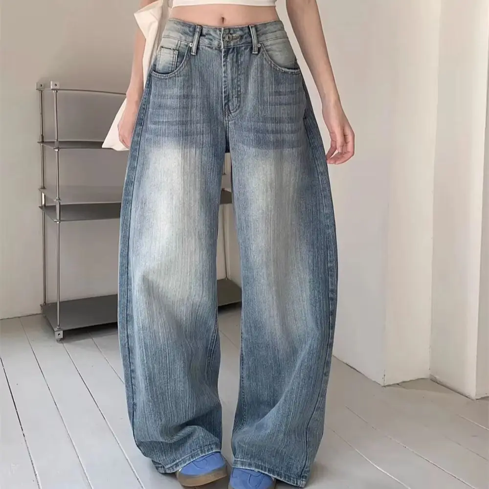 Loose Wide Leg Jeans for Women Loose Straight Blue Fashion Baggy Denim Pants Harajuku High Waist Washed Retro Y2k Denim Trousers
Loose Wide Leg Jeans for Women Loose Straight Blue Fashion Baggy Denim Pants Harajuku High Waist Washed Retro Y2k Denim Trousers