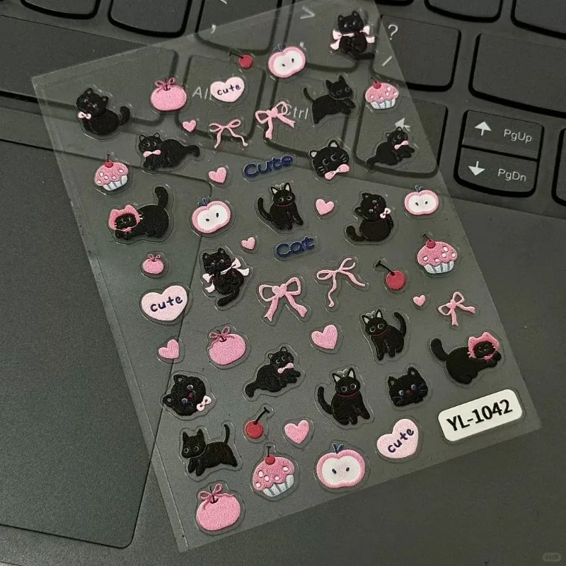 Cute Cartoon Bow Black Cat 3D Relief Sticker Adorable Girl Art Nail Kitten Decoration DIY Jelly Sticker for Phone Case Scrapbook
Cute Cartoon Bow Black Cat 3D Relief Sticker Adorable Girl Art Nail Kitten Decoration DIY Jelly Sticker for Phone Case Scrapbook