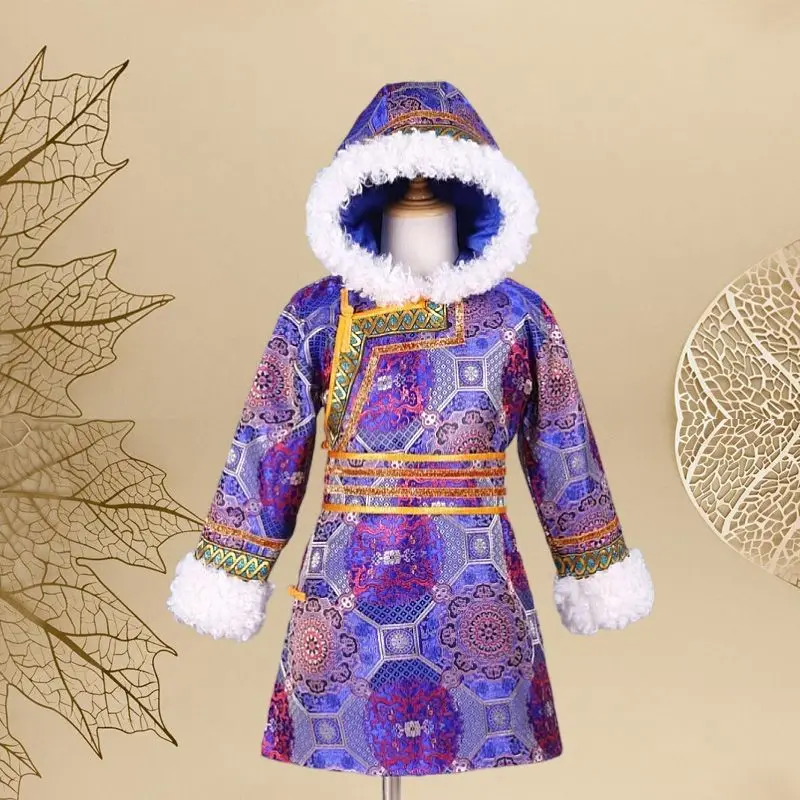 Children's Mongolian Robe Autumn Winter Cotton-Padded Coat Jacket Wool Daily Casual Clothes Minority Costume
Children's Mongolian Robe Autumn Winter Cotton-Padded Coat Jacket Wool Daily Casual Clothes Minority Costume
