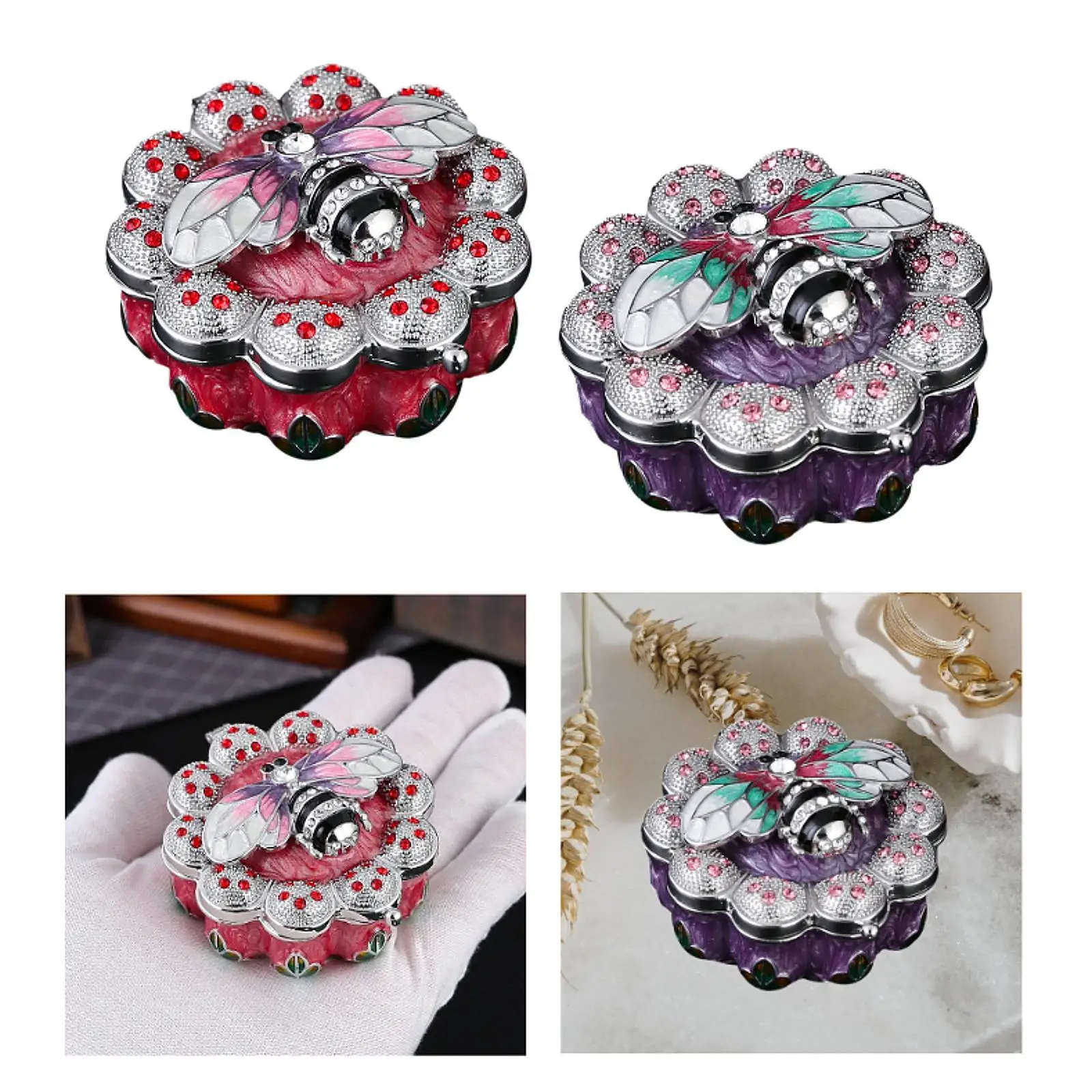 Jewelry Box Collectible Elegant Versatile Crafts Mini Jewelry Storage for Earrings Souvenir Pendant Charms Necklaces Birthday
Jewelry Box Collectible Elegant Versatile Crafts Mini Jewelry Storage for Earrings Souvenir Pendant Charms Necklaces Birthday