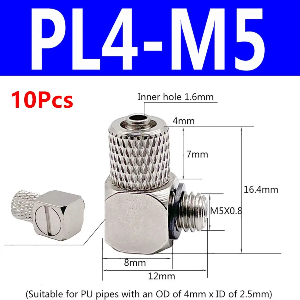 10Pcs Male Thread Micro Quick Twist Joint M3 M4 M5 M6 PL/PC Pneumatic Pipe Connector Screw Through 3mm 4mm 6mm OD
10Pcs Male Thread Micro Quick Twist Joint M3 M4 M5 M6 PL/PC Pneumatic Pipe Connector Screw Through 3mm 4mm 6mm OD
