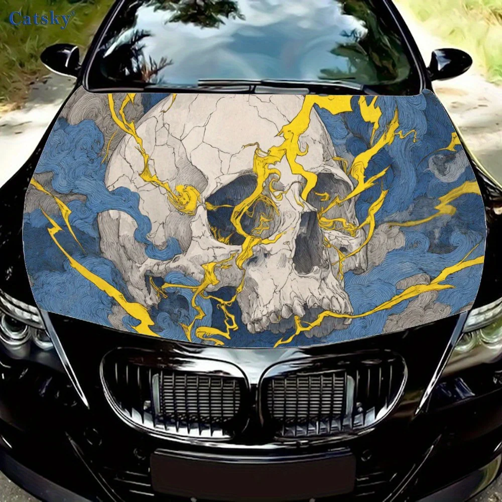 Skull with Lightning,Car Hood Decal, Self-Adhesive Waterproof PVC Car hood Sticker,Car Decoration Scratch Resistant Sticker Prot
Skull with Lightning,Car Hood Decal, Self-Adhesive Waterproof PVC Car hood Sticker,Car Decoration Scratch Resistant Sticker Prot