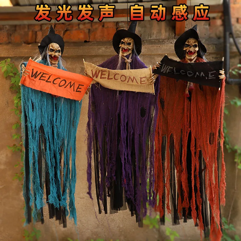 Halloween props Hanging ghosts Skeleton voice-activated induction Glowing ghosts Screaming scary secret room Haunted house decor
Halloween props Hanging ghosts Skeleton voice-activated induction Glowing ghosts Screaming scary secret room Haunted house decor